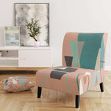 Geometric hexagons Pattern I Transitional Accent Chair