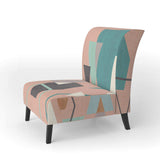 Geometric hexagons Pattern I Transitional Accent Chair
