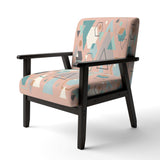 Geometric hexagons Pattern I Transitional Accent Chair