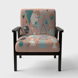 Geometric hexagons Pattern I Transitional Accent Chair