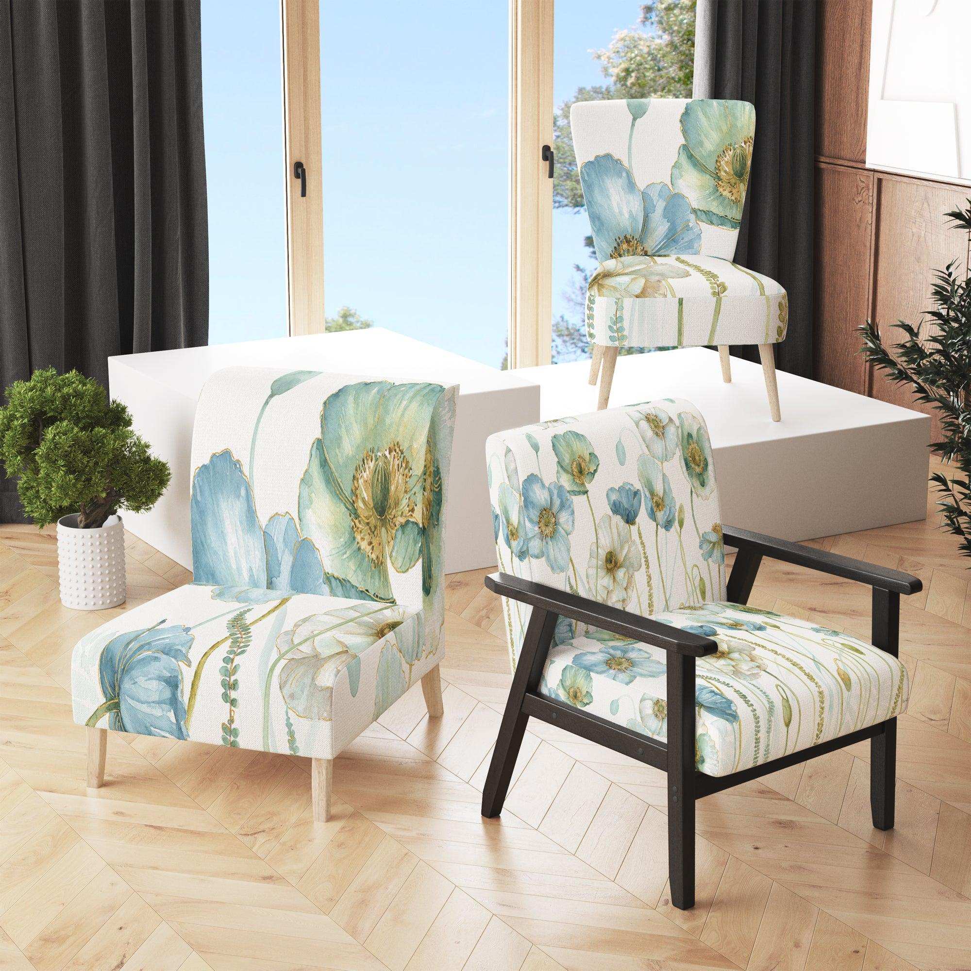 My Greenhouse Cottage Flowers IV Traditional Accent Chair