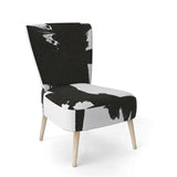 Black & White Crossing Paths I Modern Accent Chair