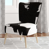 Black & White Crossing Paths I Modern Accent Chair