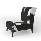 Black & White Crossing Paths I Modern Accent Chair