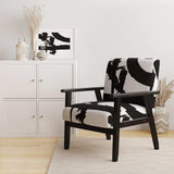 Black & White Crossing Paths I Modern Accent Chair
