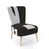 Black & White Crossing Paths II Modern Accent Chair