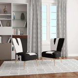 Black & White Crossing Paths II Modern Accent Chair