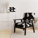 Black & White Crossing Paths II Modern Accent Chair
