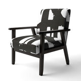 Black & White Crossing Paths II Modern Accent Chair