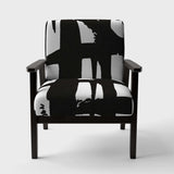 Black & White Crossing Paths II Modern Accent Chair