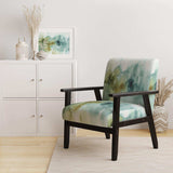 Abstract Watercolor Green House Modern Accent Chair Arm Chair