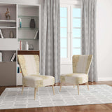 Gold Glam Stipes Pattern Modern Glam Accent Chair