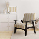 Gold Glam Stipes Pattern Modern Glam Accent Chair