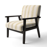 Gold Glam Stipes Pattern Modern Glam Accent Chair