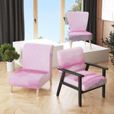 Pink Abstract Watercolor Shabby Chic Accent Chair
