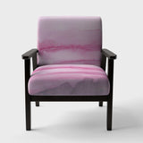 Pink Abstract Watercolor Shabby Chic Accent Chair