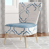 Navy Blue Scallop Shell Nautical & Coastal Accent Chair