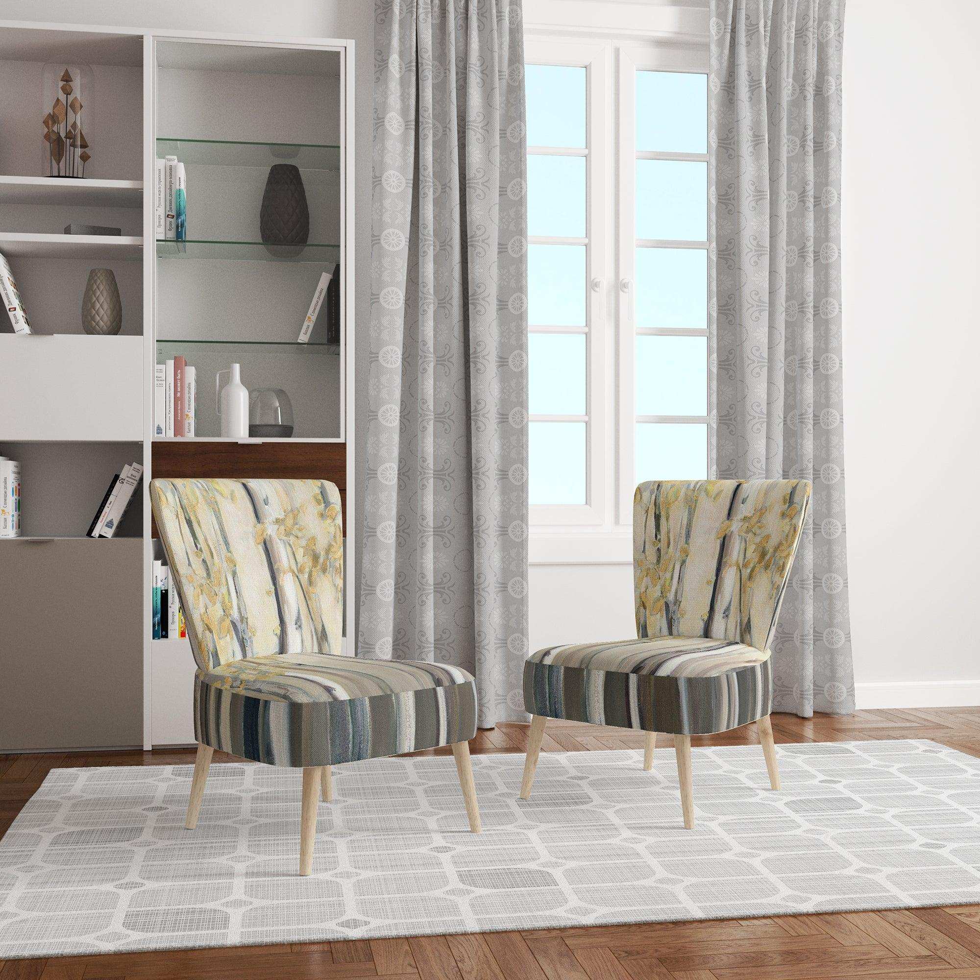 Golden Birch Forest I Landscapes Accent Chair