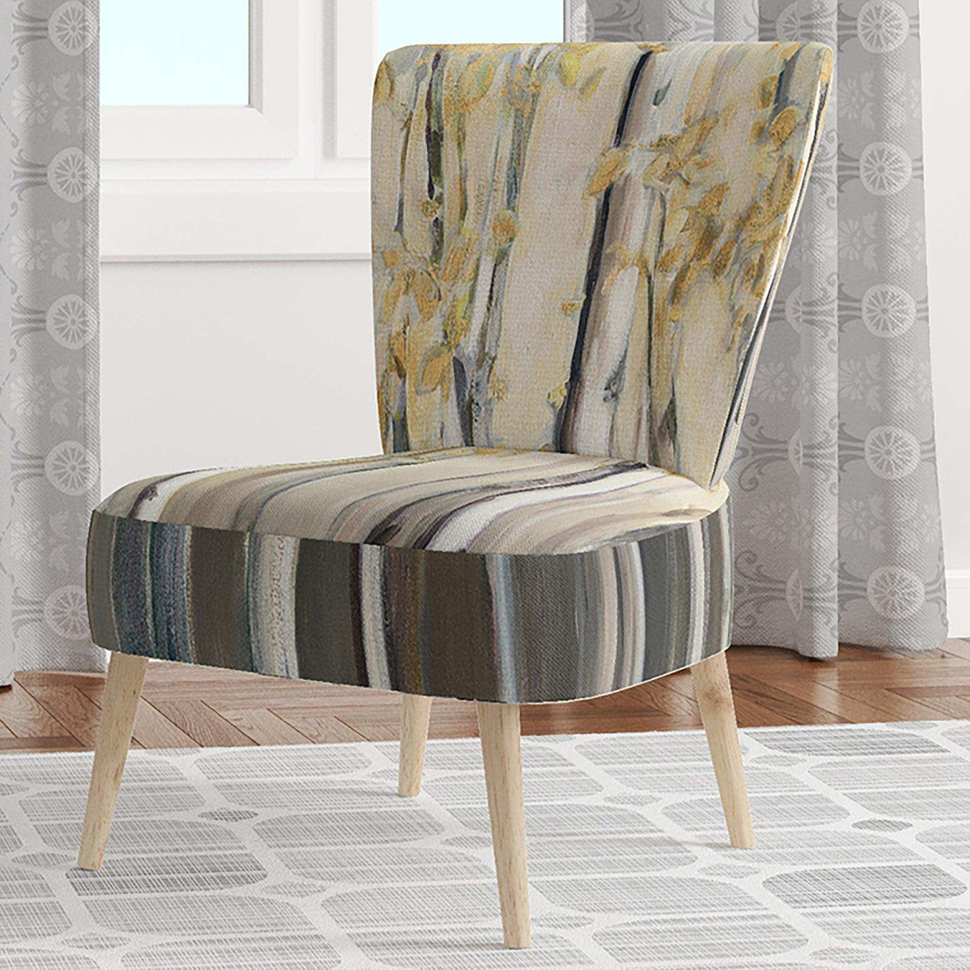 Golden Birch Forest I Landscapes Accent Chair