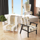 Abstract Gold Birch Trees I Modern Accent Chair