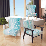 Watercolor Geometric Swatch Element IV Mid-Century Accent Chair