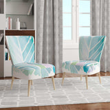 Watercolor Geometric Swatch Element IV Mid-Century Accent Chair