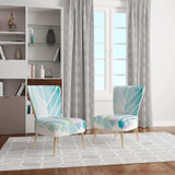 Watercolor Geometric Swatch Element IV Mid-Century Accent Chair