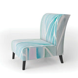 Watercolor Geometric Swatch Element IV Mid-Century Accent Chair