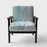 Watercolor Geometric Swatch Element IV Mid-Century Accent Chair