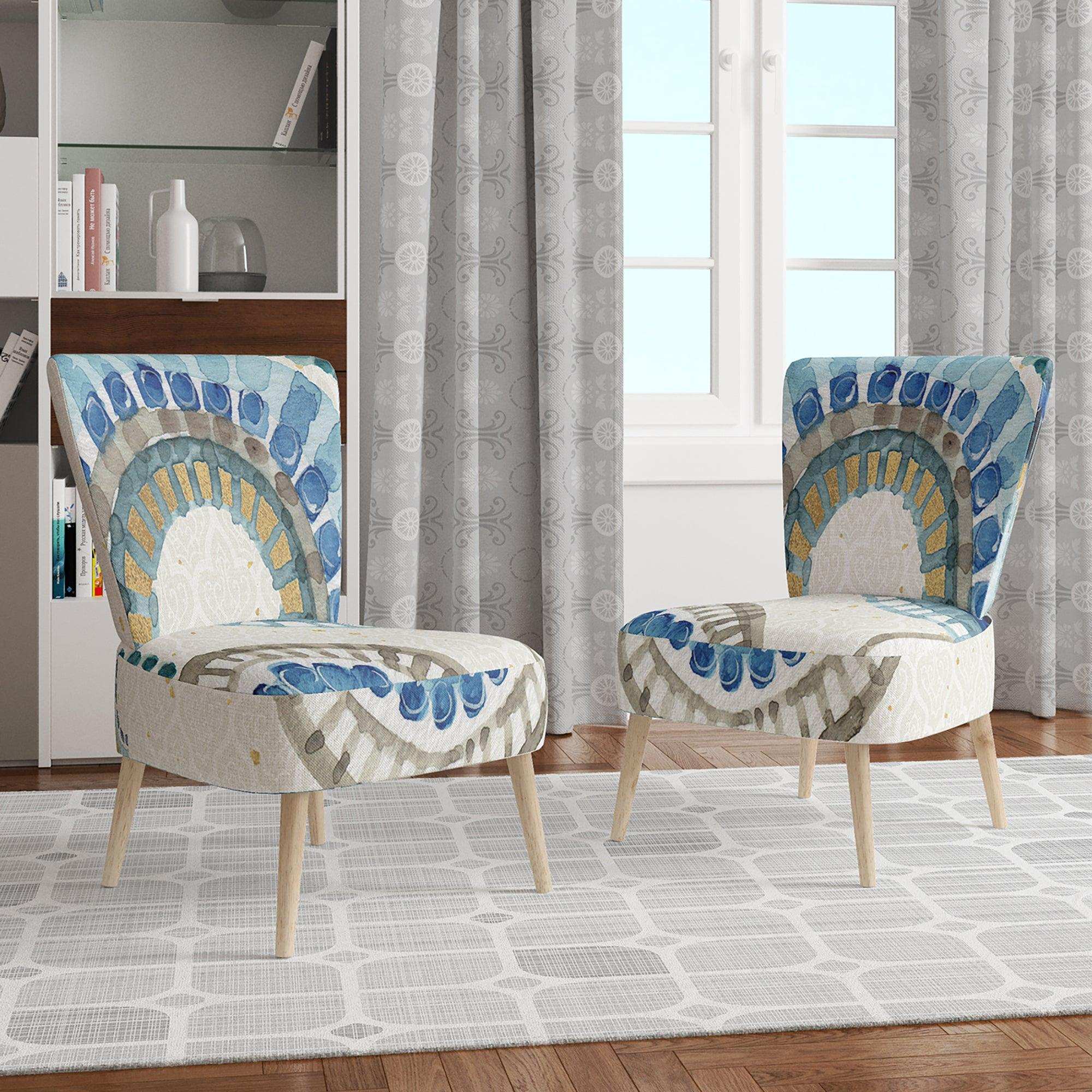 Modern Gold Timetable II Mid-Century Accent Chair