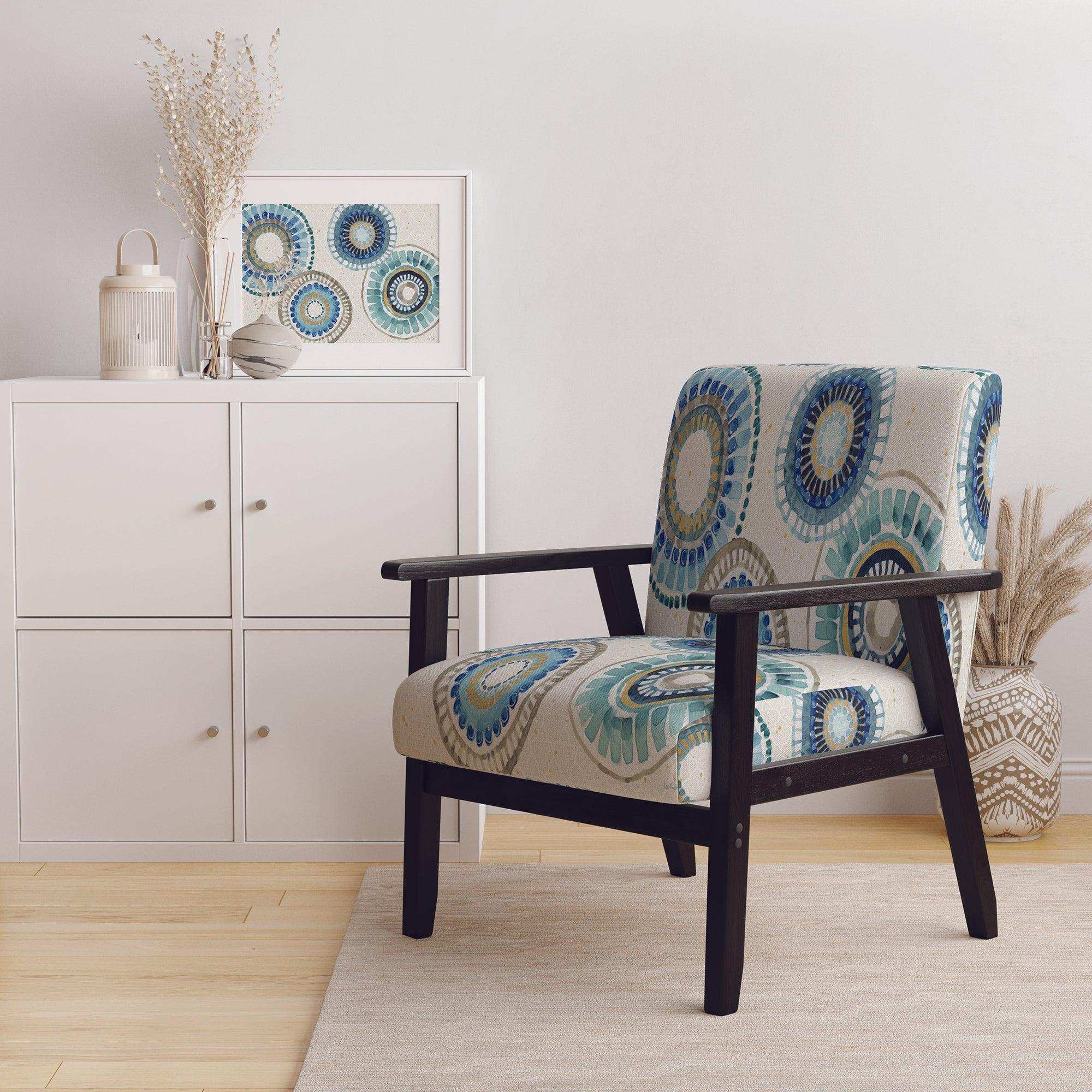 Modern Gold Timetable II Mid-Century Accent Chair