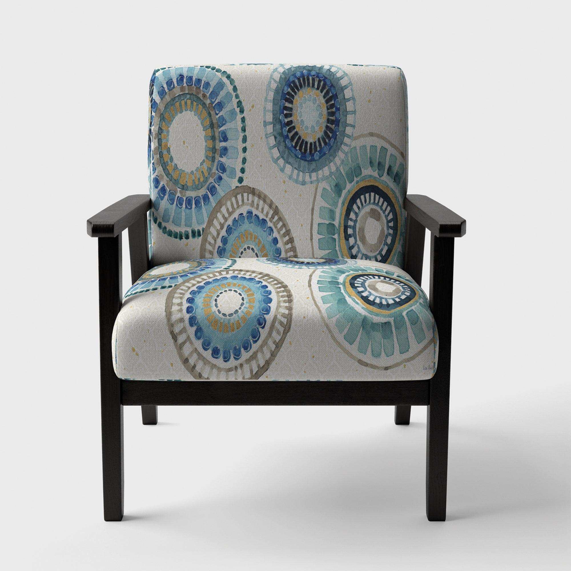 Modern Gold Timetable II Mid-Century Accent Chair