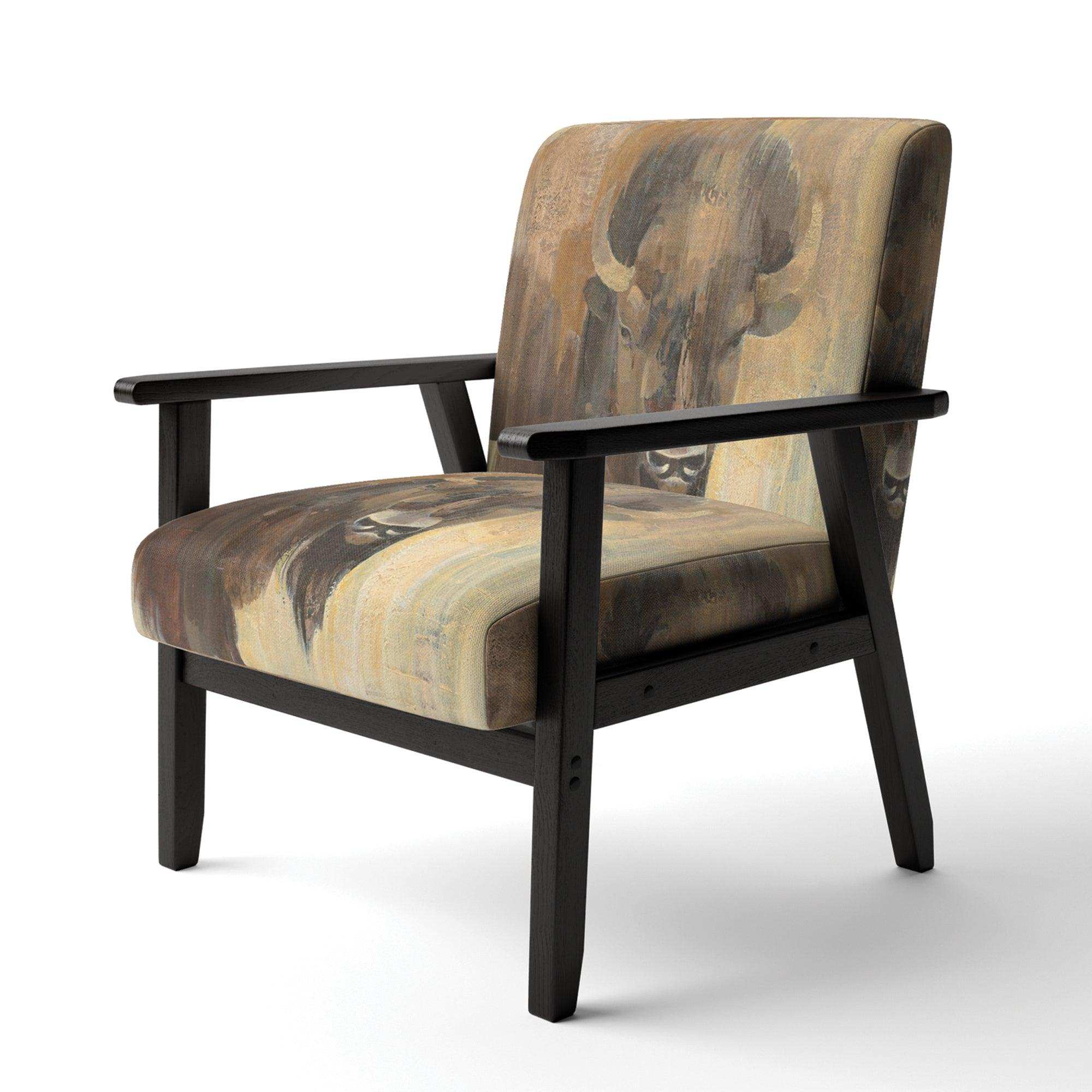 Into the Wild Gold Buffalo Modern Farmhouse Accent Chair