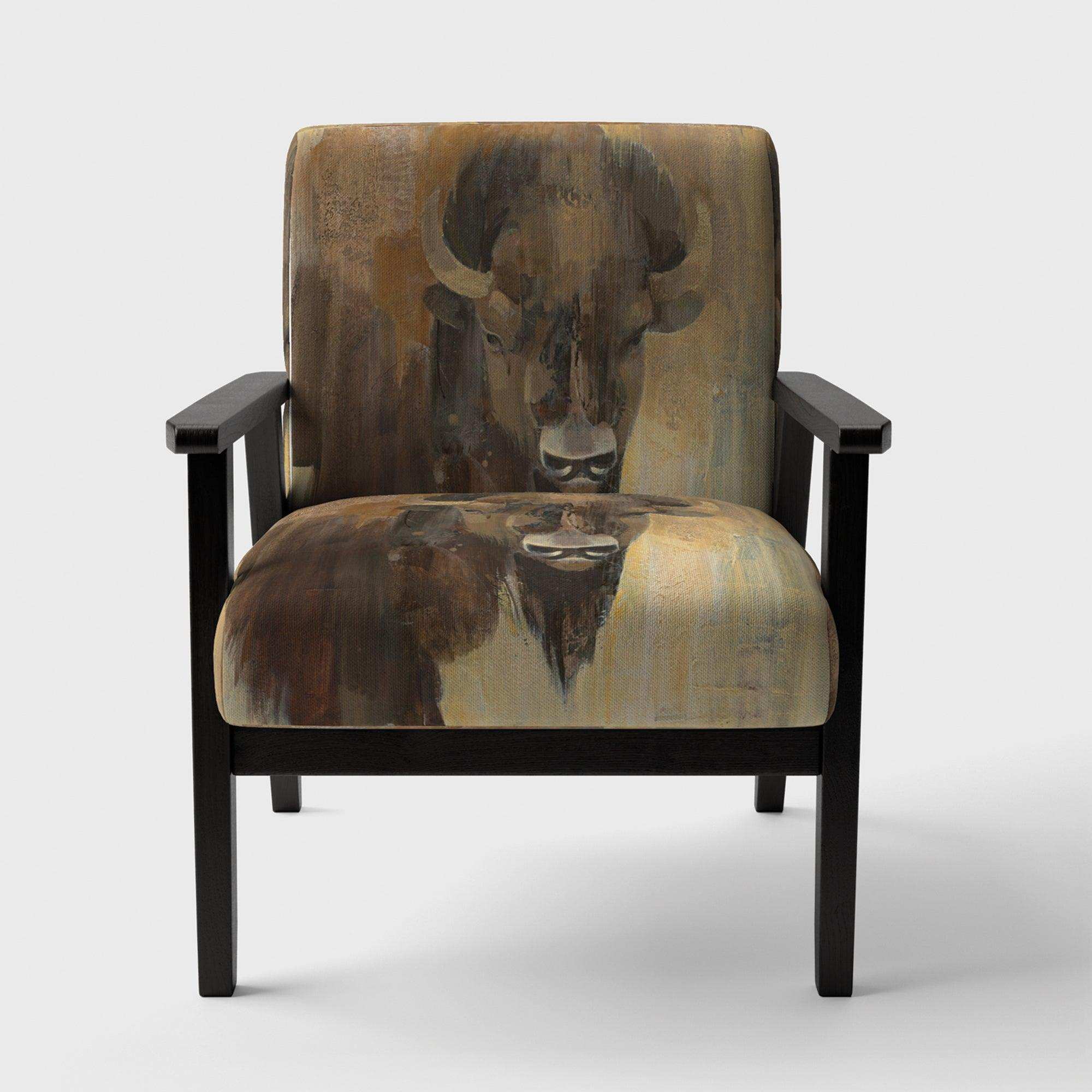 Into the Wild Gold Buffalo Modern Farmhouse Accent Chair