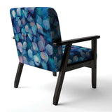 Abstract Blue Flower Petals Traditional Accent Chair Arm Chair
