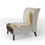 Gold Fashion High Hells III Glam Accent Chair