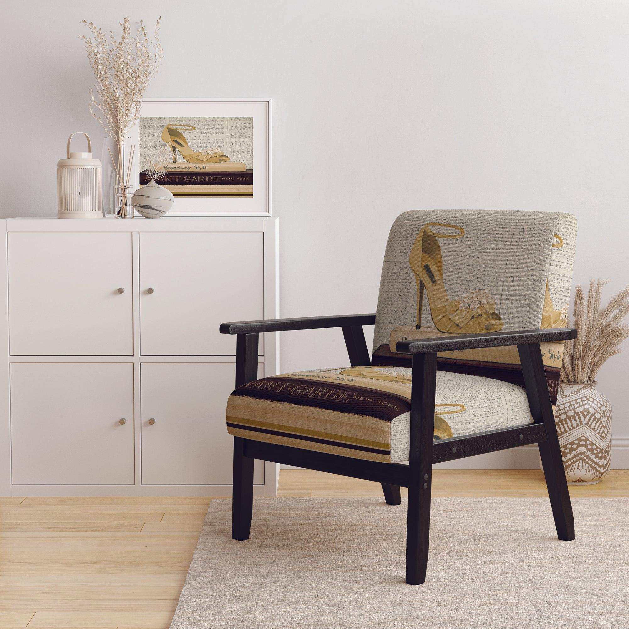 Gold Fashion High Hells III Glam Accent Chair