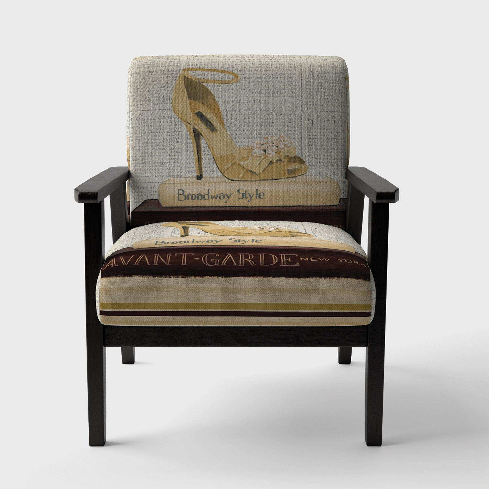 Gold Fashion High Hells III Glam Accent Chair