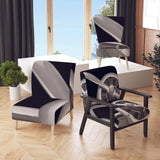 Travel by Air Grey Plane Vintage Transportati Accent Chair