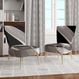 Travel by Air Grey Plane Vintage Transportati Accent Chair