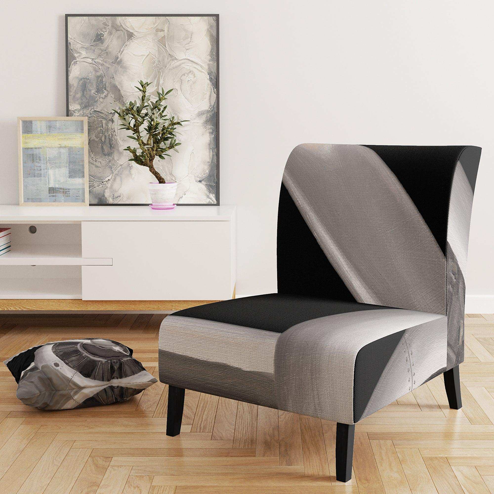 Travel by Air Grey Plane Vintage Transportati Accent Chair