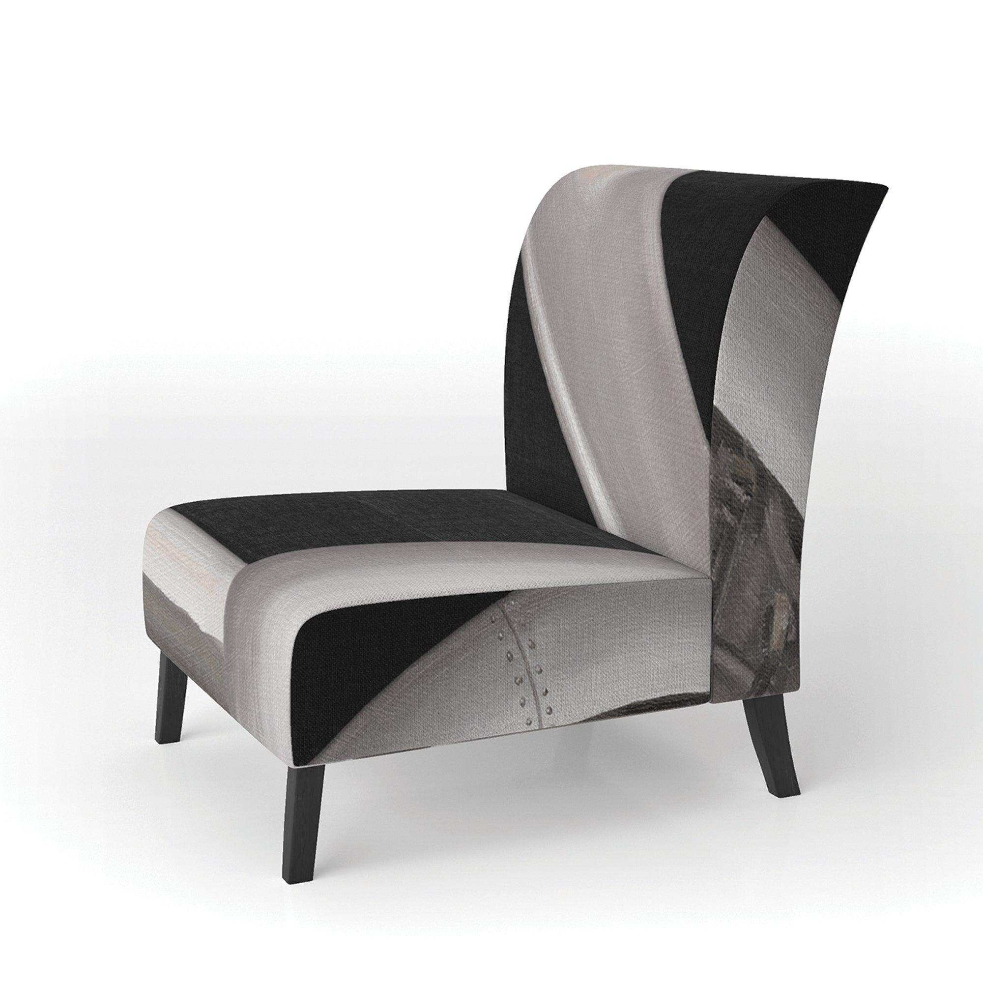 Travel by Air Grey Plane Vintage Transportati Accent Chair