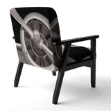 Travel by Air Grey Plane Vintage Transportati Accent Chair