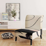 Black And White Fancy Glamorous Gloves Fashion Accent Chair