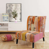 Glamorous Composition of Red and Gold Mid-Century Accent Chair