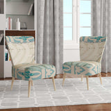 Seastar and Blue Sea Shell II Nautical & Coastal Accent Chair