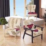 Red Farmhouse Butterfly Farmhouse Accent Chair