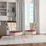 Red Farmhouse Butterfly Farmhouse Accent Chair