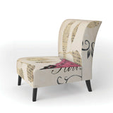 Red Farmhouse Butterfly Farmhouse Accent Chair