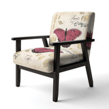Red Farmhouse Butterfly Farmhouse Accent Chair